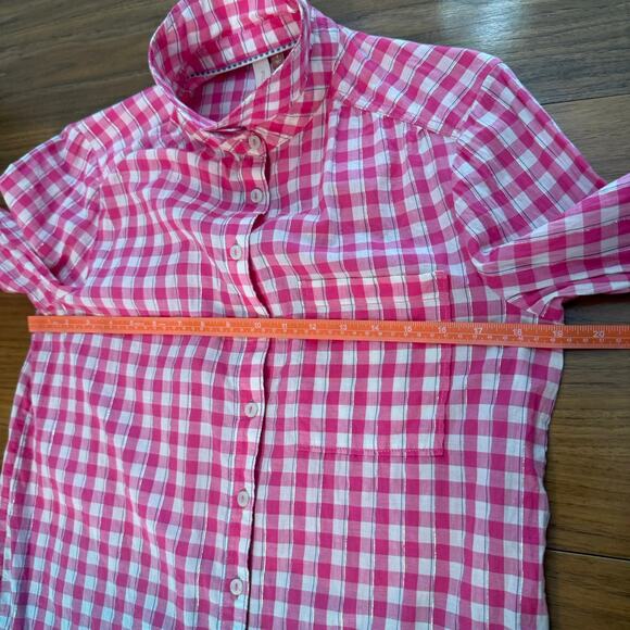Pilcro Deb Gingham Button Shirt Size S Cotton Long Sleeve - Picture 7 of 11